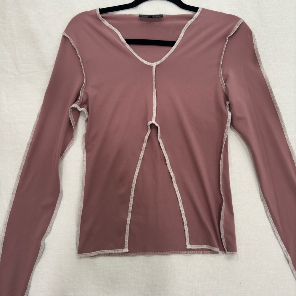 Trendy Mauve Long Sleeve Top
